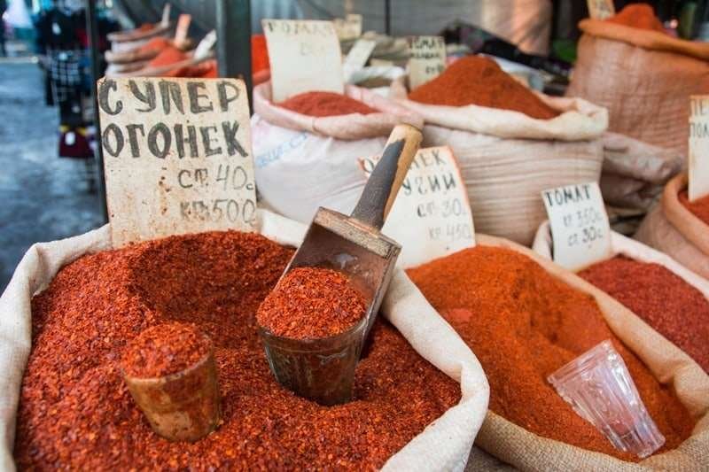Markets in Karakol, Kyrgyzstan