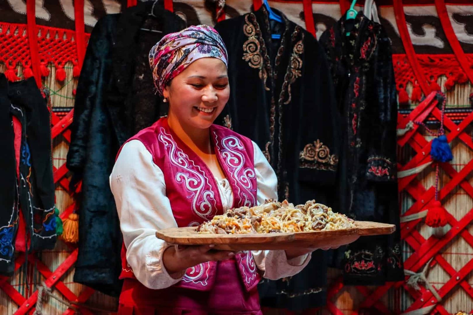 Ethnic Kyrgyz Dinner in a Yurt